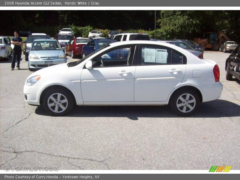 Nordic White / Gray 2008 Hyundai Accent GLS Sedan