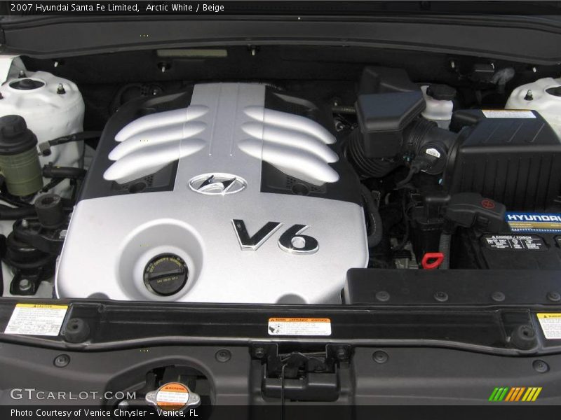 Arctic White / Beige 2007 Hyundai Santa Fe Limited