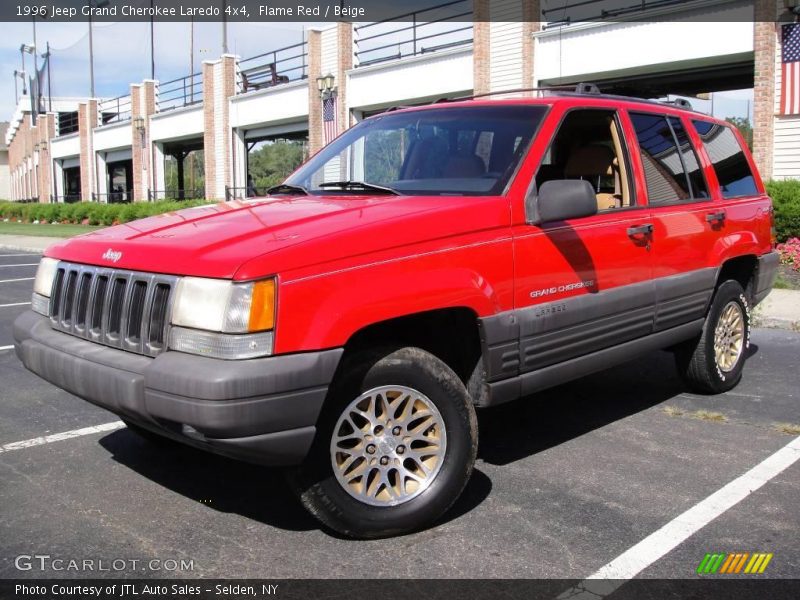Flame Red / Beige 1996 Jeep Grand Cherokee Laredo 4x4