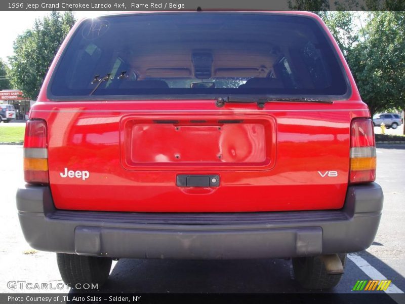 Flame Red / Beige 1996 Jeep Grand Cherokee Laredo 4x4