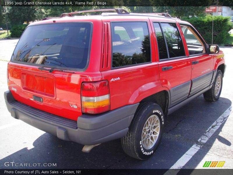 Flame Red / Beige 1996 Jeep Grand Cherokee Laredo 4x4