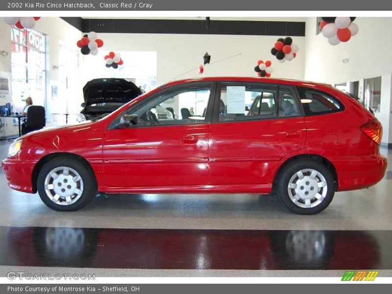 Classic Red / Gray 2002 Kia Rio Cinco Hatchback