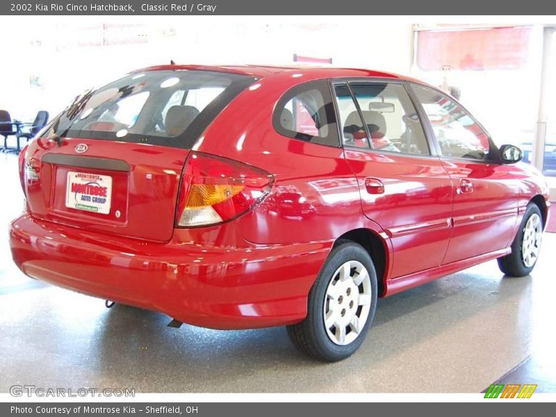 Classic Red / Gray 2002 Kia Rio Cinco Hatchback