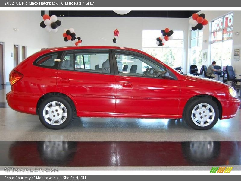 Classic Red / Gray 2002 Kia Rio Cinco Hatchback