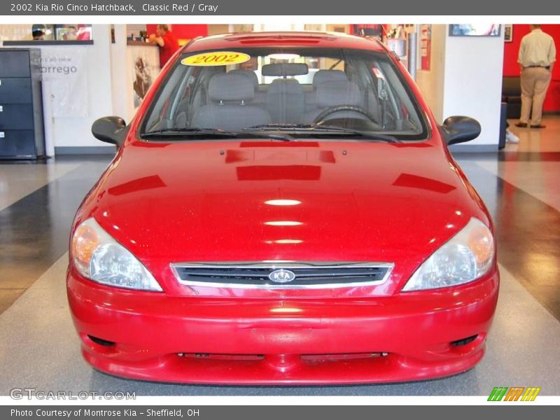 Classic Red / Gray 2002 Kia Rio Cinco Hatchback