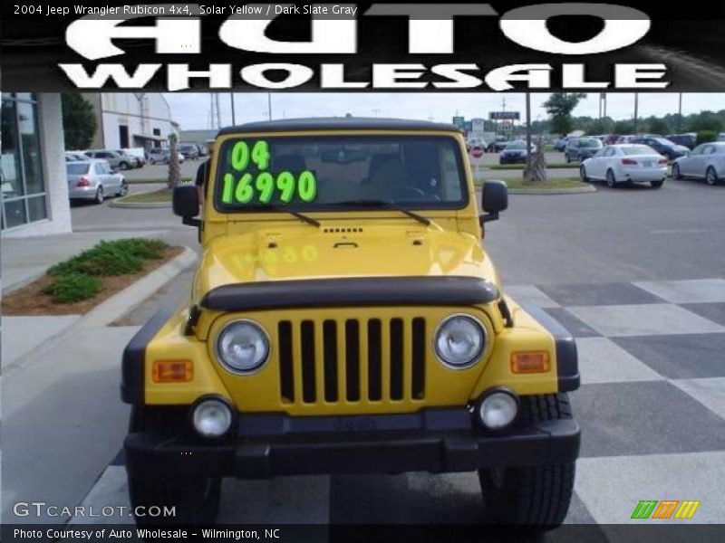 Solar Yellow / Dark Slate Gray 2004 Jeep Wrangler Rubicon 4x4