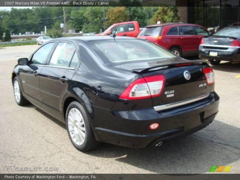 Black Ebony / Camel 2007 Mercury Milan V6 Premier AWD