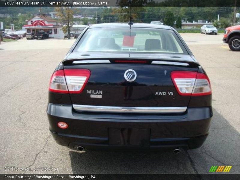 Black Ebony / Camel 2007 Mercury Milan V6 Premier AWD