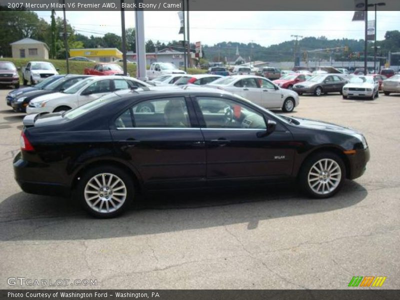 Black Ebony / Camel 2007 Mercury Milan V6 Premier AWD