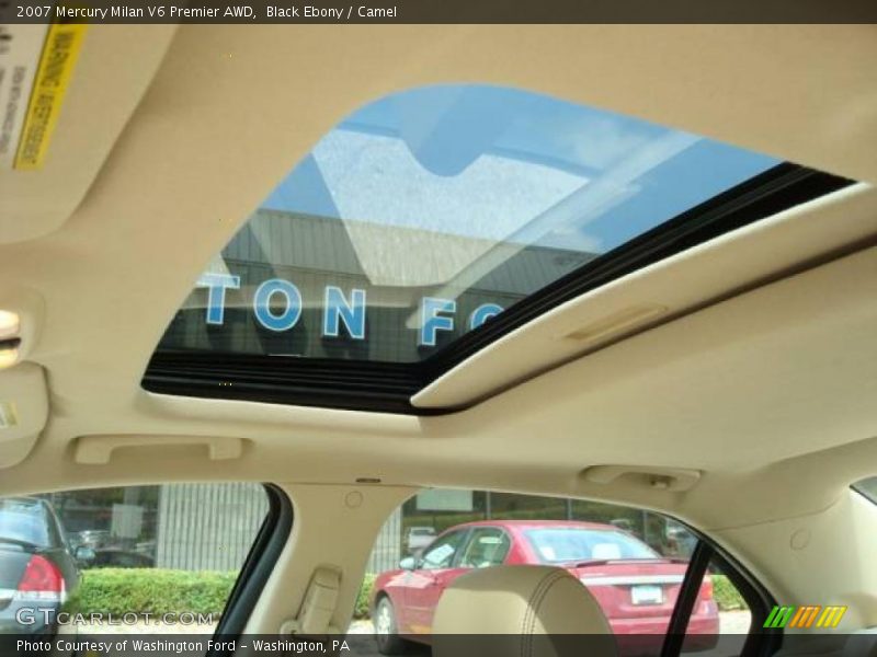 Black Ebony / Camel 2007 Mercury Milan V6 Premier AWD
