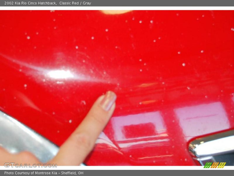 Classic Red / Gray 2002 Kia Rio Cinco Hatchback