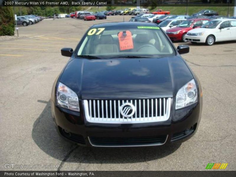 Black Ebony / Camel 2007 Mercury Milan V6 Premier AWD