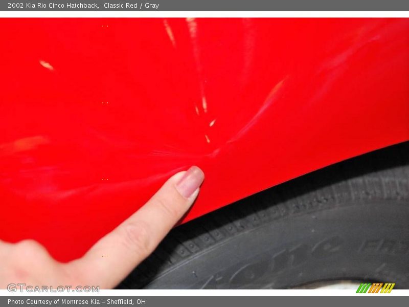 Classic Red / Gray 2002 Kia Rio Cinco Hatchback