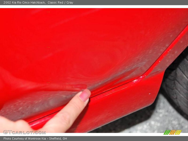 Classic Red / Gray 2002 Kia Rio Cinco Hatchback