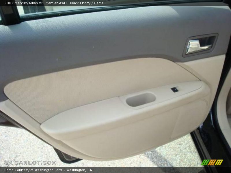 Black Ebony / Camel 2007 Mercury Milan V6 Premier AWD