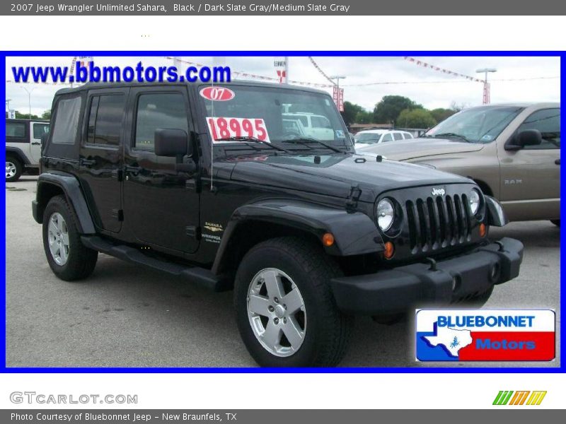 Black / Dark Slate Gray/Medium Slate Gray 2007 Jeep Wrangler Unlimited Sahara