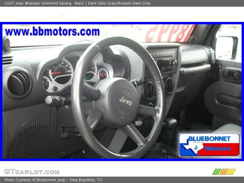 Black / Dark Slate Gray/Medium Slate Gray 2007 Jeep Wrangler Unlimited Sahara