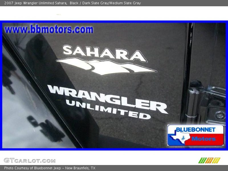 Black / Dark Slate Gray/Medium Slate Gray 2007 Jeep Wrangler Unlimited Sahara