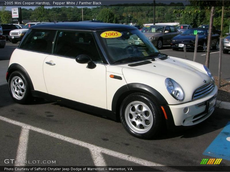 Pepper White / Panther Black 2005 Mini Cooper Hardtop