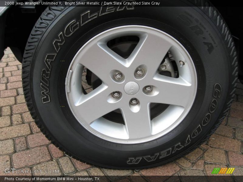 Bright Silver Metallic / Dark Slate Gray/Med Slate Gray 2008 Jeep Wrangler Unlimited X