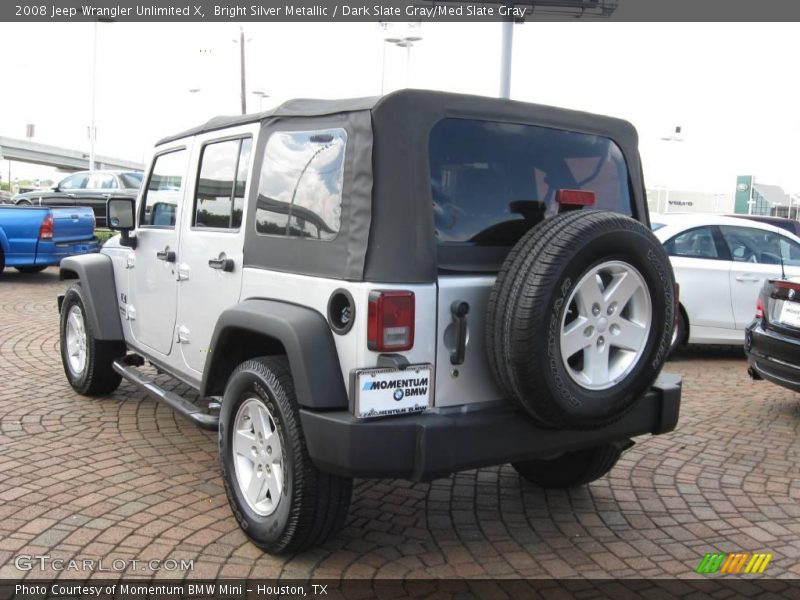 Bright Silver Metallic / Dark Slate Gray/Med Slate Gray 2008 Jeep Wrangler Unlimited X