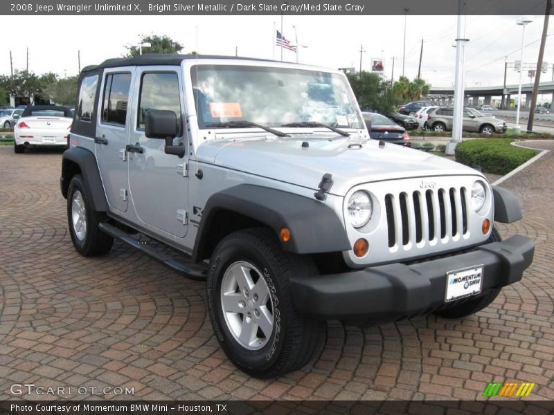 Bright Silver Metallic / Dark Slate Gray/Med Slate Gray 2008 Jeep Wrangler Unlimited X