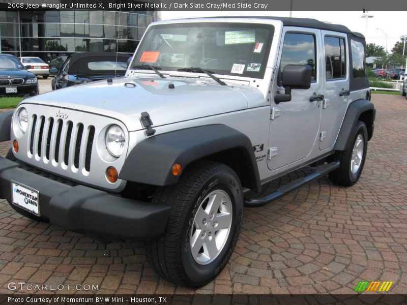 Bright Silver Metallic / Dark Slate Gray/Med Slate Gray 2008 Jeep Wrangler Unlimited X