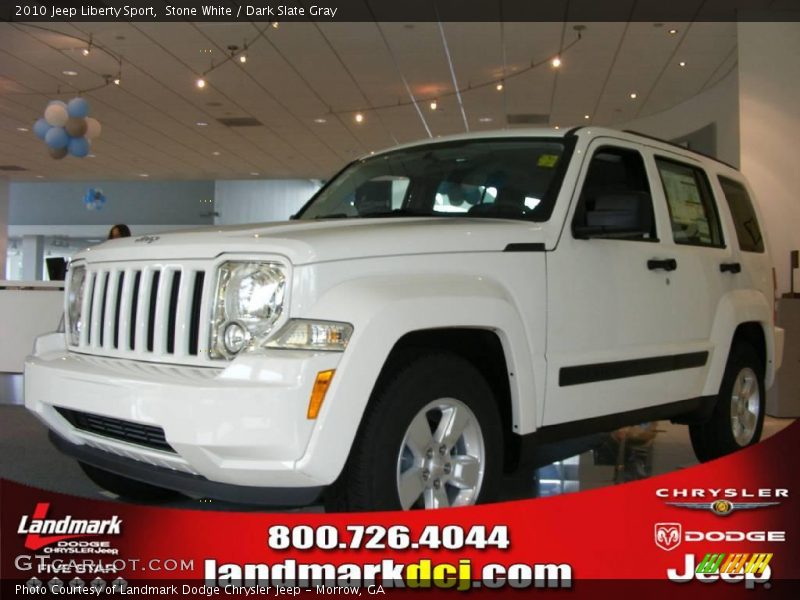 Stone White / Dark Slate Gray 2010 Jeep Liberty Sport