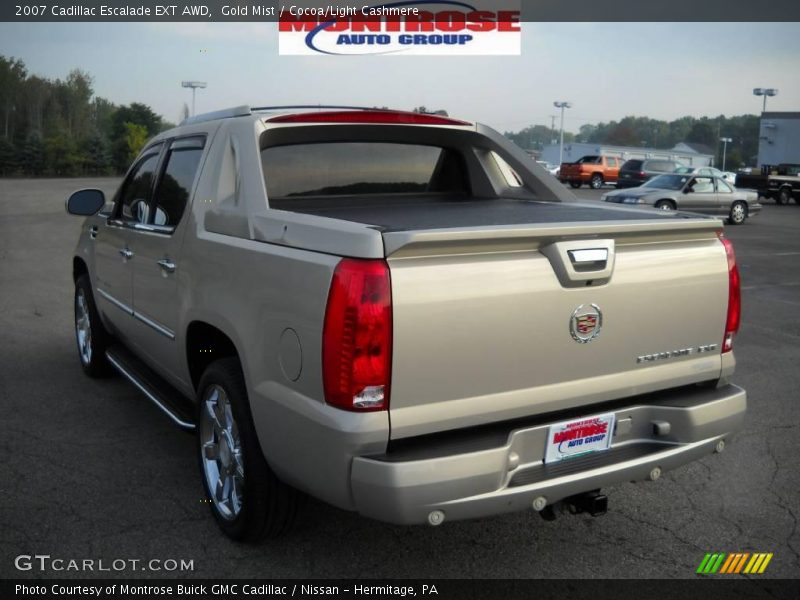 Gold Mist / Cocoa/Light Cashmere 2007 Cadillac Escalade EXT AWD