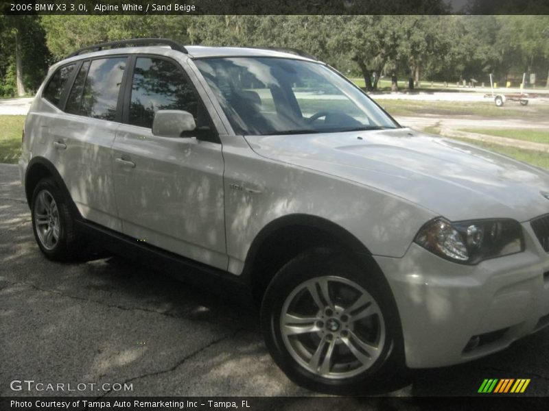 Alpine White / Sand Beige 2006 BMW X3 3.0i