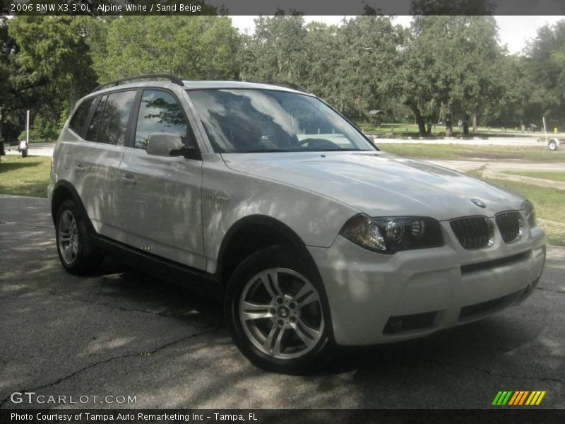Alpine White / Sand Beige 2006 BMW X3 3.0i