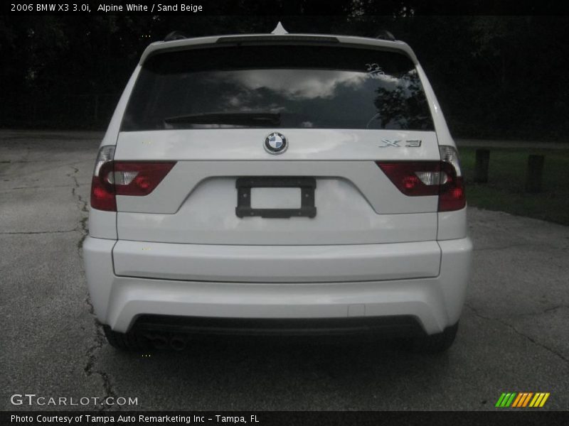 Alpine White / Sand Beige 2006 BMW X3 3.0i