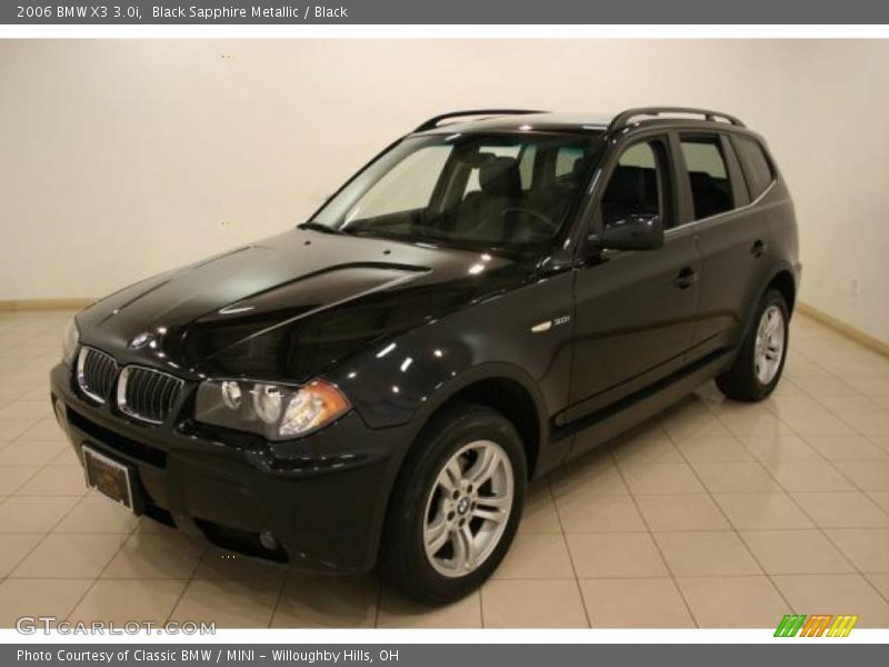 Black Sapphire Metallic / Black 2006 BMW X3 3.0i