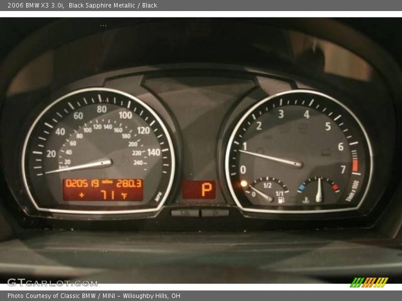 Black Sapphire Metallic / Black 2006 BMW X3 3.0i