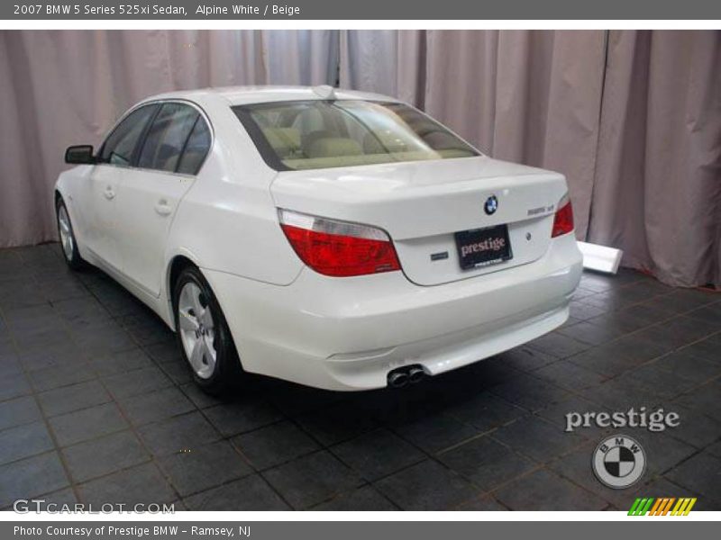 Alpine White / Beige 2007 BMW 5 Series 525xi Sedan