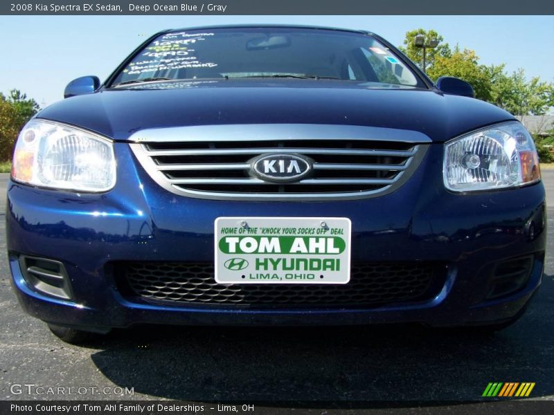 Deep Ocean Blue / Gray 2008 Kia Spectra EX Sedan