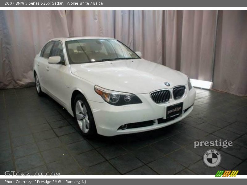 Alpine White / Beige 2007 BMW 5 Series 525xi Sedan