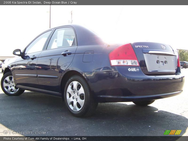 Deep Ocean Blue / Gray 2008 Kia Spectra EX Sedan