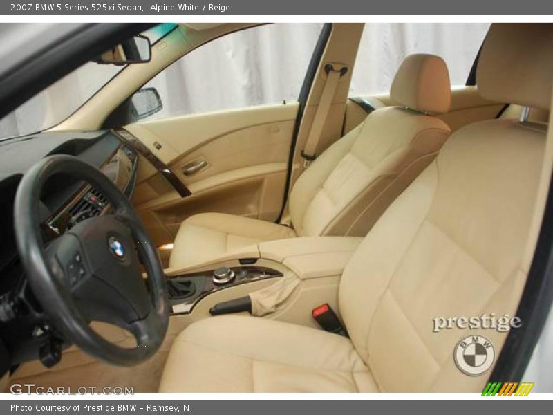 Alpine White / Beige 2007 BMW 5 Series 525xi Sedan