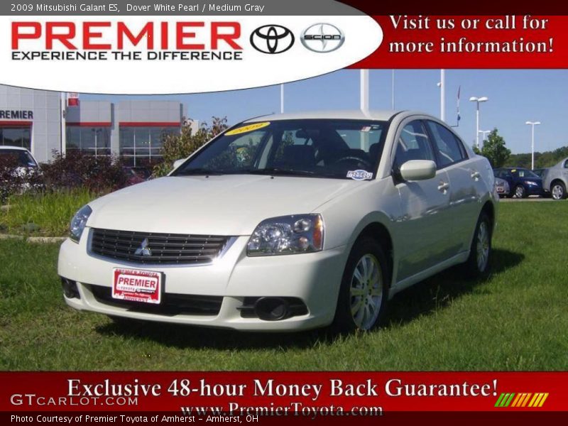 Dover White Pearl / Medium Gray 2009 Mitsubishi Galant ES