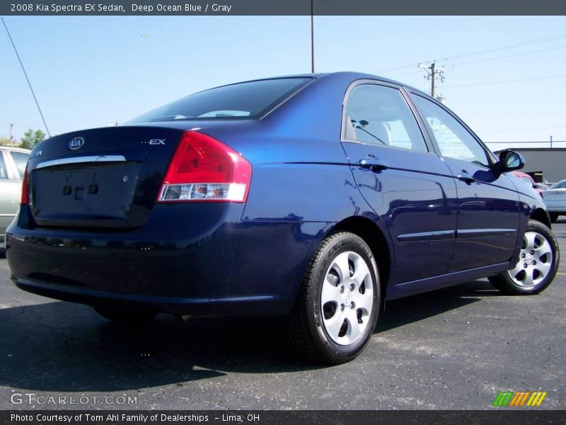 Deep Ocean Blue / Gray 2008 Kia Spectra EX Sedan