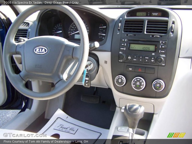 Deep Ocean Blue / Gray 2008 Kia Spectra EX Sedan