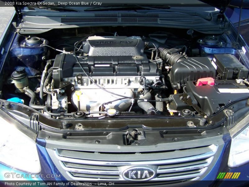Deep Ocean Blue / Gray 2008 Kia Spectra EX Sedan
