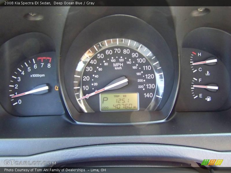 Deep Ocean Blue / Gray 2008 Kia Spectra EX Sedan