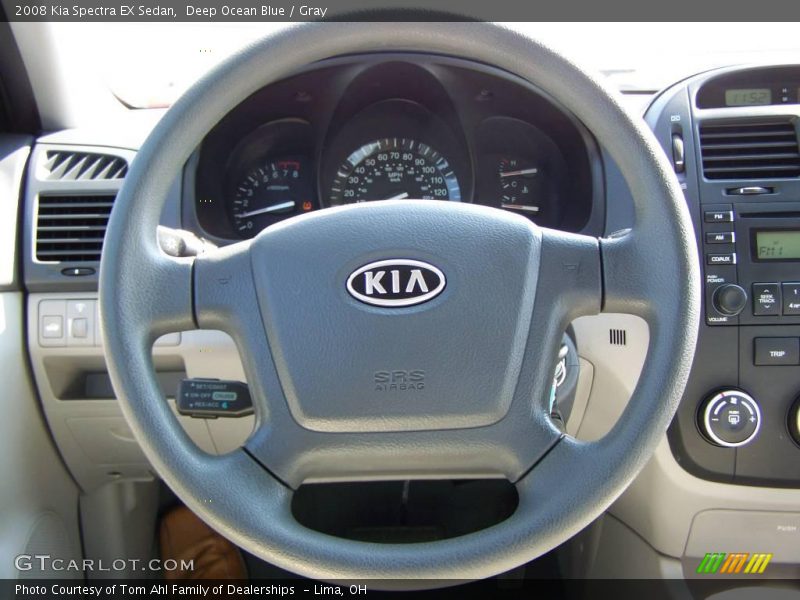 Deep Ocean Blue / Gray 2008 Kia Spectra EX Sedan
