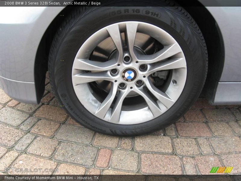 Arctic Metallic / Beige 2008 BMW 3 Series 328i Sedan