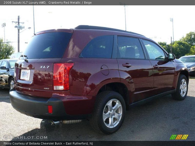 Cranberry Red Metallic / Beige 2008 Suzuki XL7 Luxury AWD