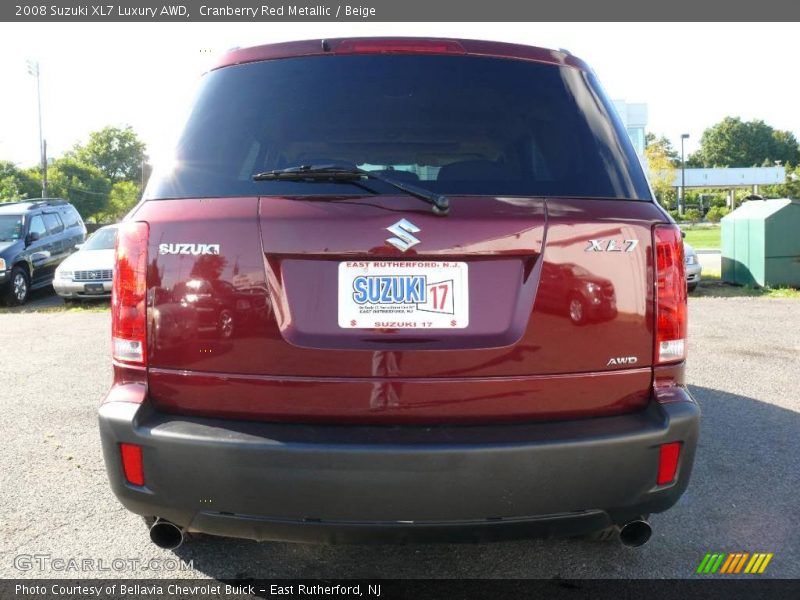 Cranberry Red Metallic / Beige 2008 Suzuki XL7 Luxury AWD