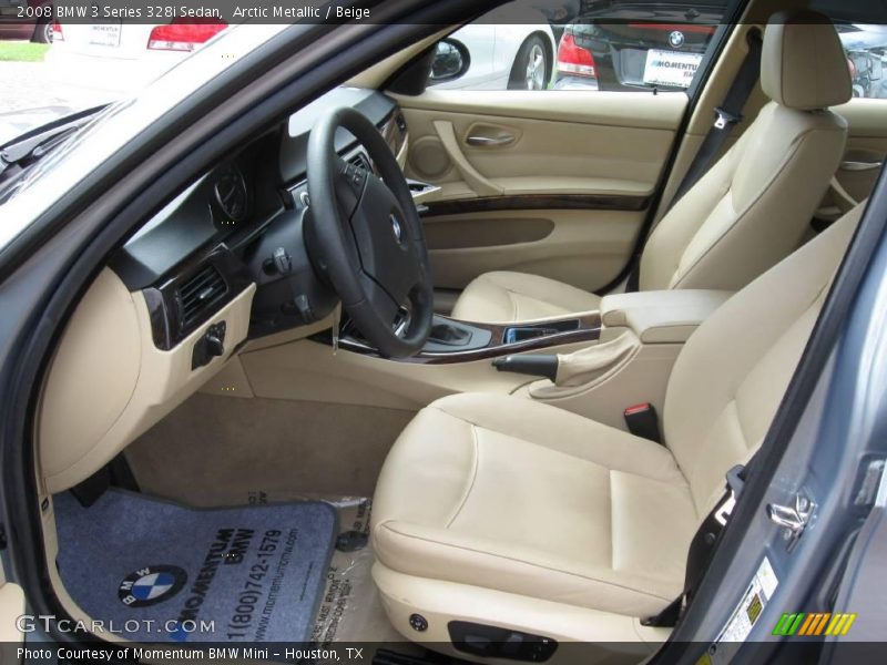 Arctic Metallic / Beige 2008 BMW 3 Series 328i Sedan