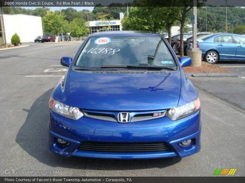Fiji Blue Pearl / Black 2006 Honda Civic Si Coupe